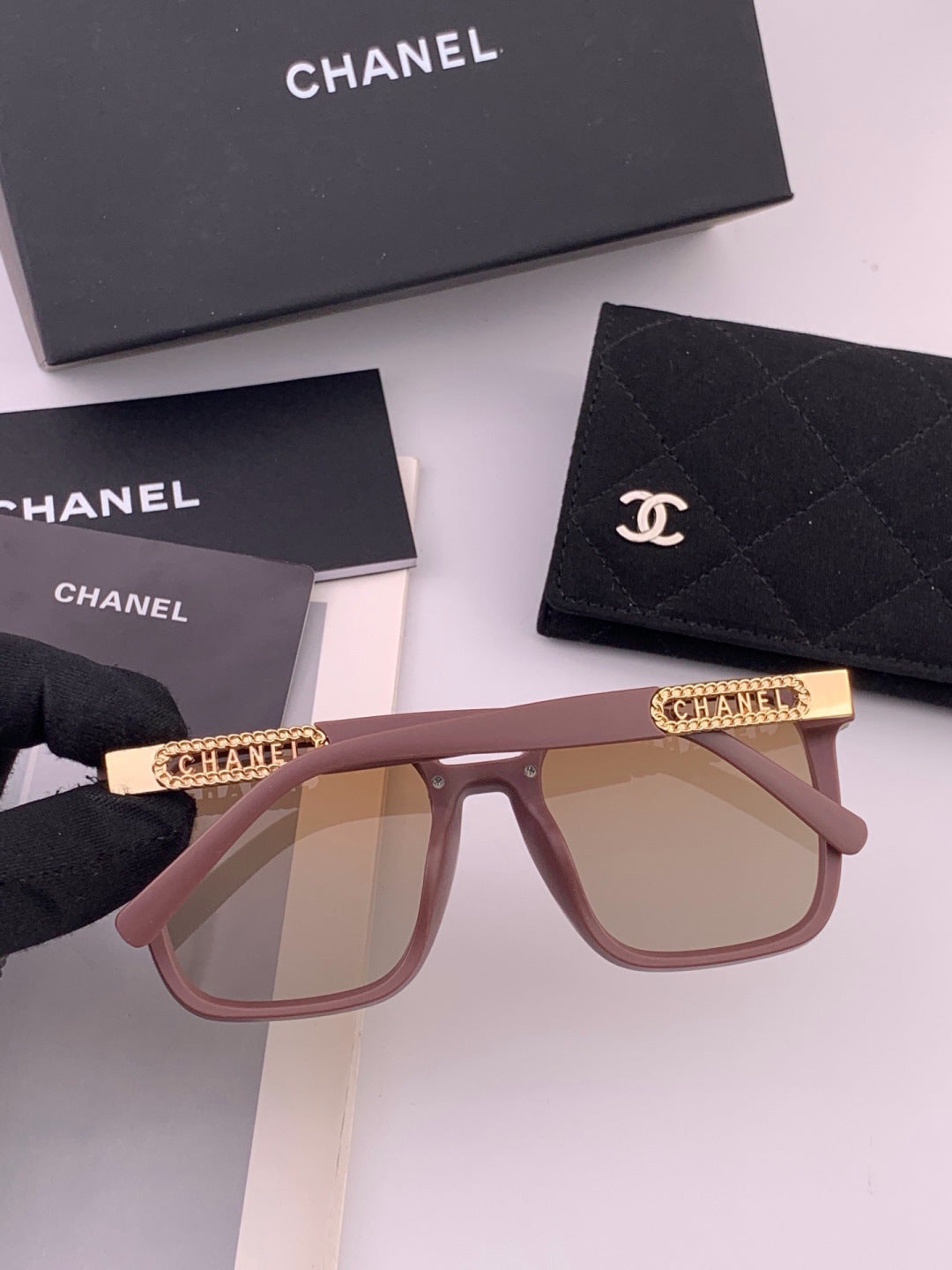 Chanel CH07003 Fashion Red Lens Sunglasses for Men & Women - detail image 6