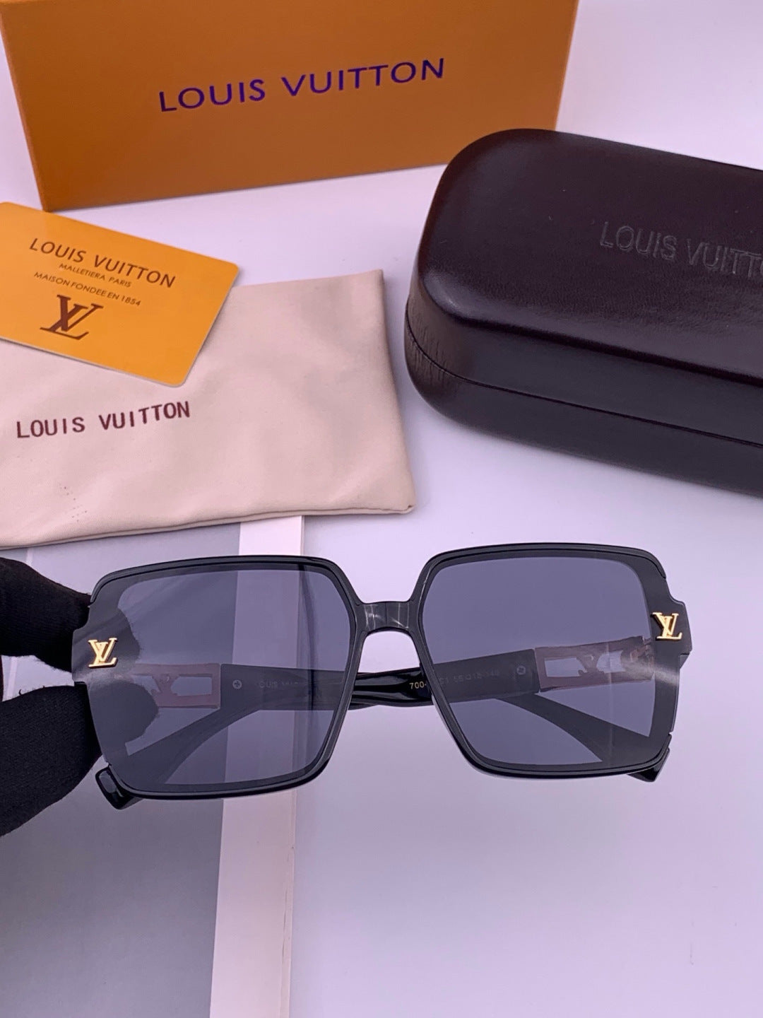 Louis Vuitton L77004 Oversized Blue Lens Sunglasses for Men & Women