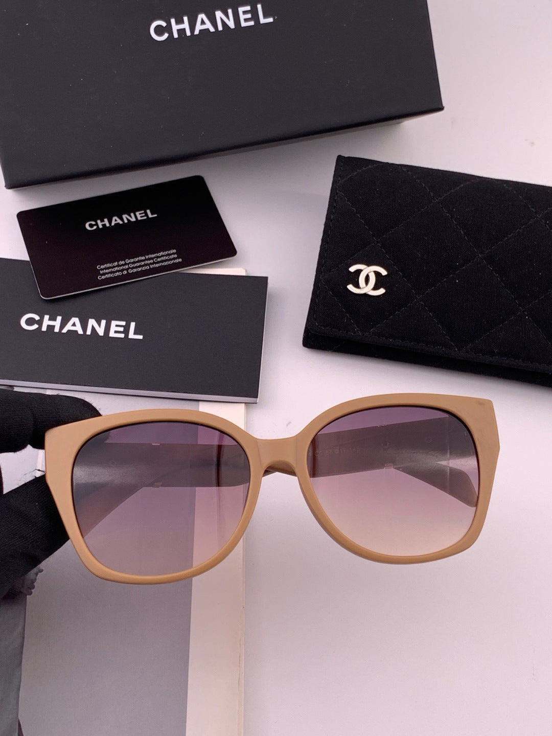 Chanel CH47004 Oversized Purple Lens Sunglasses for Men & Women - 493585