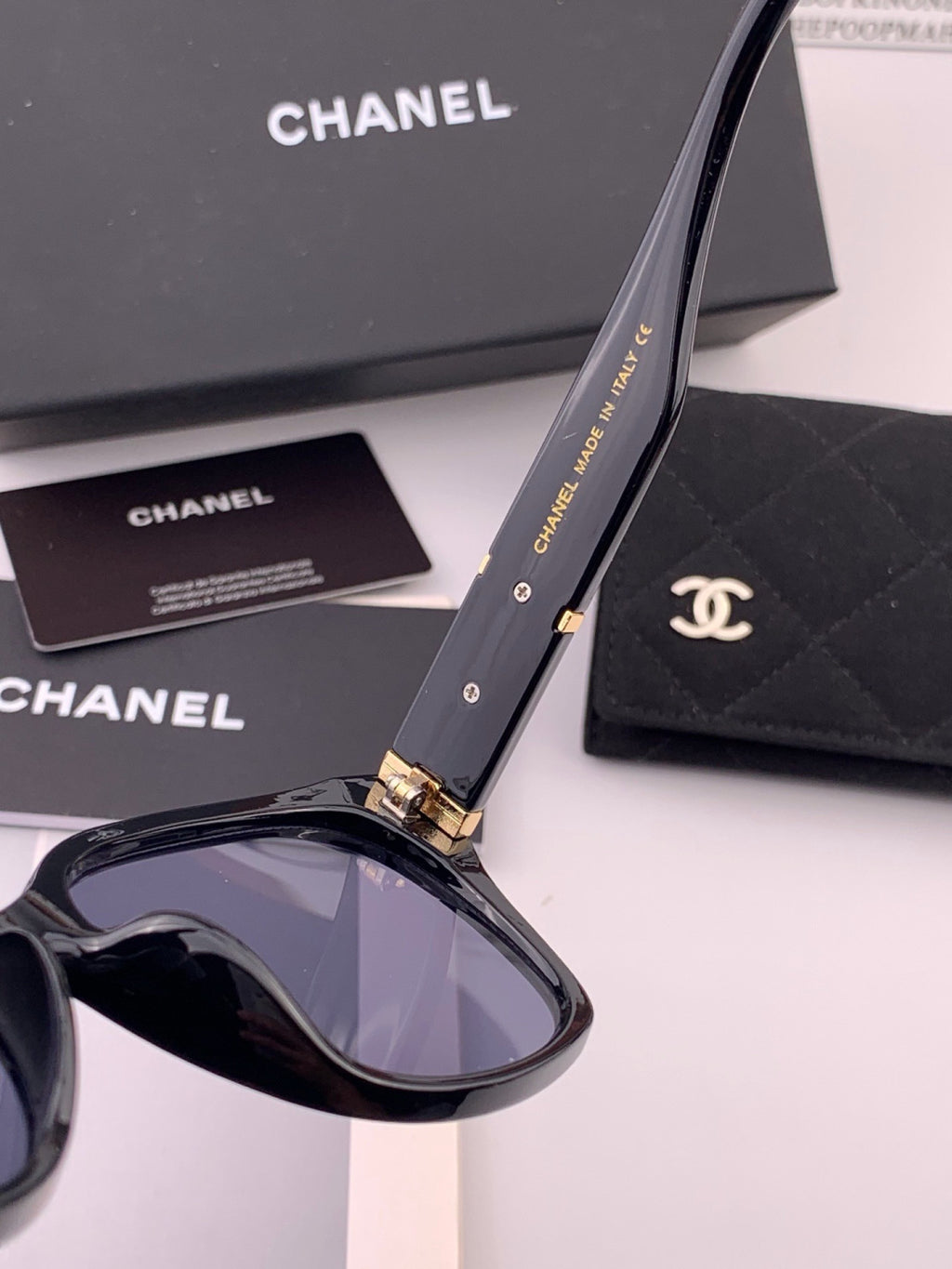Chanel CH47004 Oversized Black Lens Sunglasses for Men & Women - detail image 6