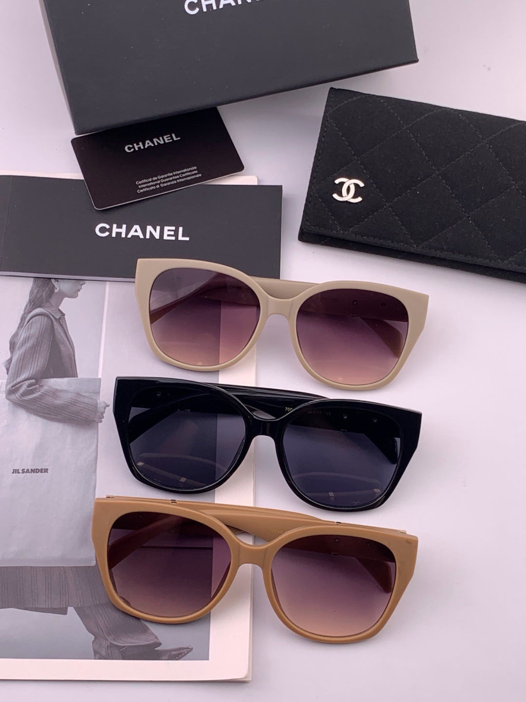 Chanel CH47004 Oversized Purple Lens Sunglasses for Men & Women - detail image 8