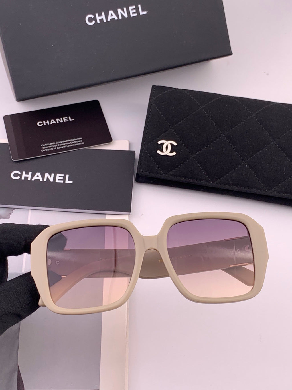 Chanel CH87004 Oversized Red Lens Sunglasses for Men & Women