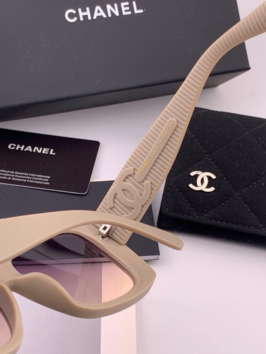 Chanel CH17005 Oversized Purple Lens Sunglasses for Men & Women - detail image 5