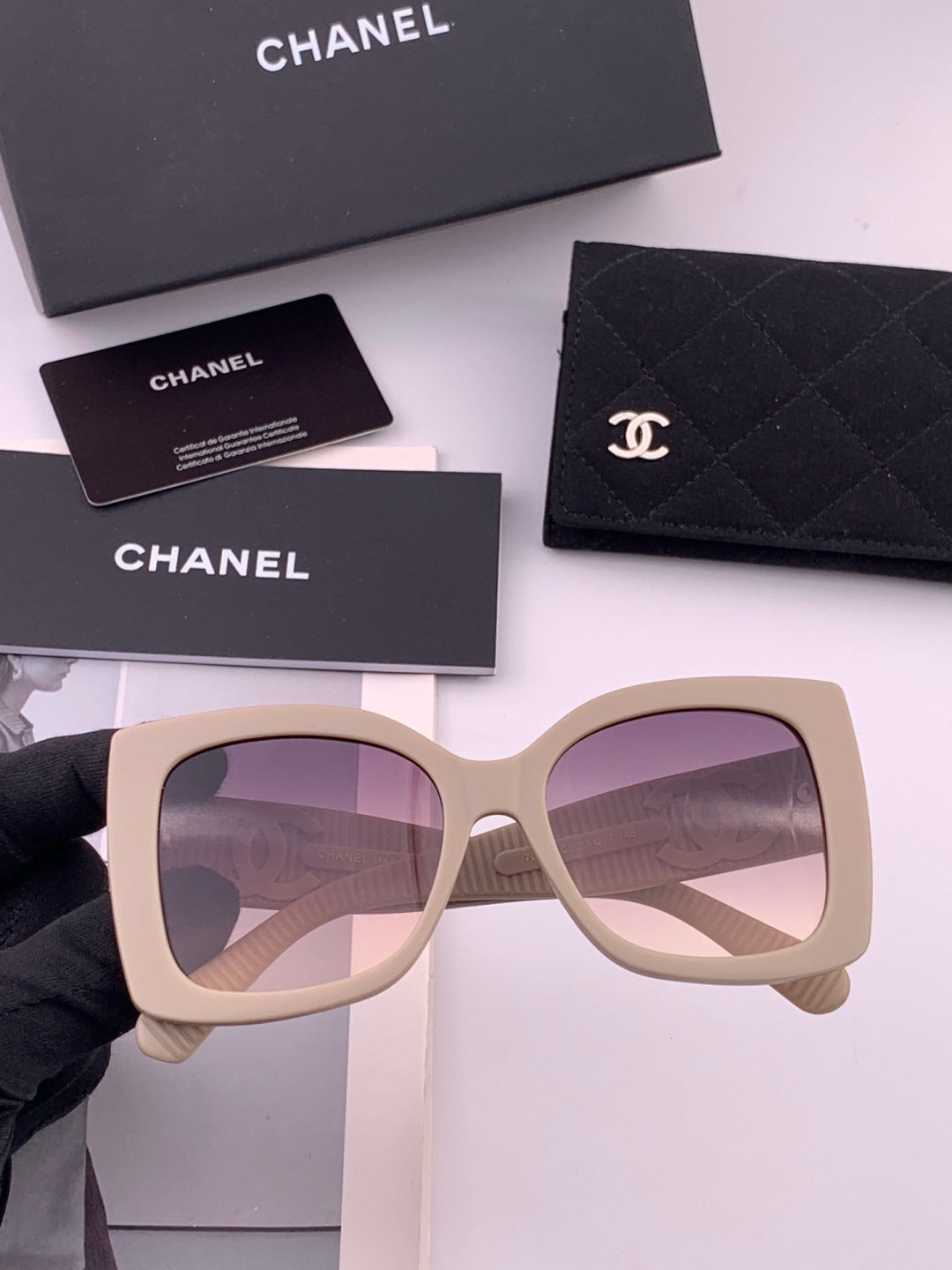 Chanel CH17005 Oversized Purple Lens Sunglasses for Men & Women