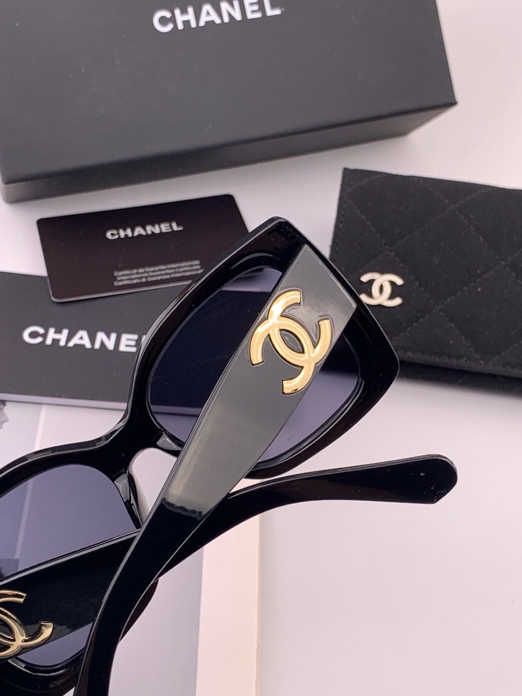 Chanel CH17005 Oversized Black Lens Sunglasses for Men & Women - detail image 4