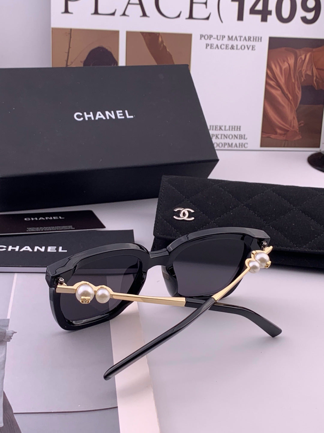 Chanel CH4231 Oversized Black Lens Sunglasses for Men & Women - 493593 - detail image 6