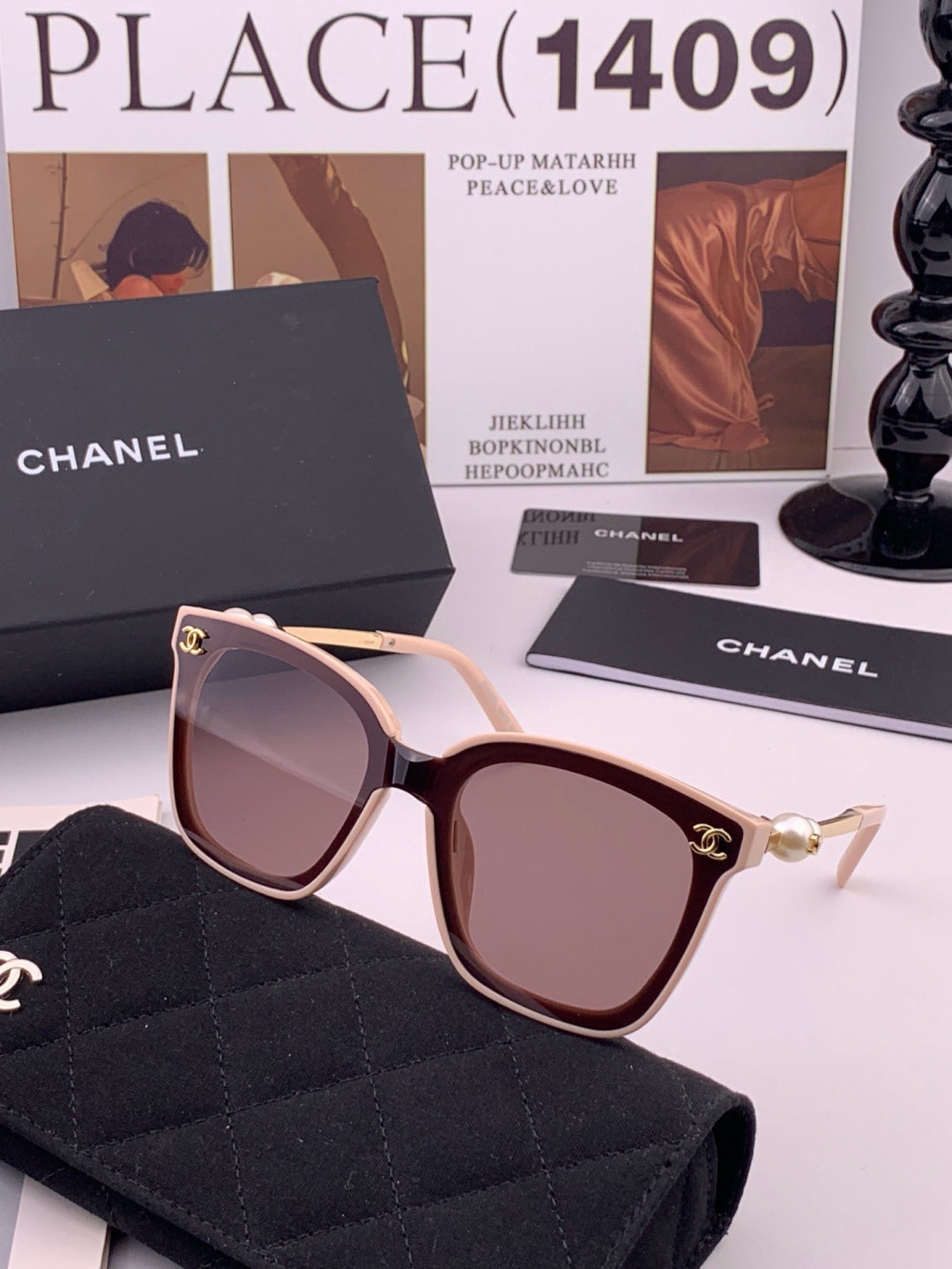 Chanel CH4231 Oversized Black Lens Sunglasses for Men & Women