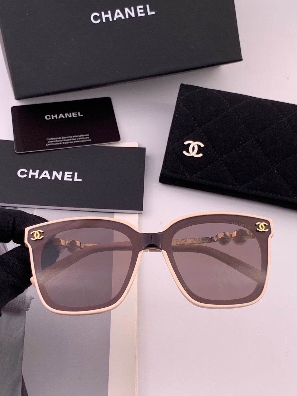 Chanel CH4231 Oversized Black Lens Sunglasses for Men & Women - detail image 7