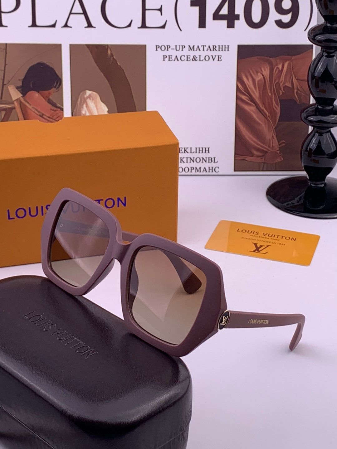 Louis Vuitton L27006 Oversized Brown Lens Sunglasses for Men & Women - 493221 - detail image 2