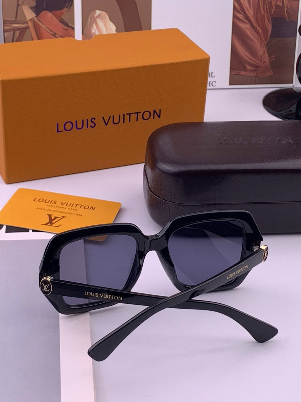 Louis Vuitton L27006 Oversized Brown Lens Sunglasses for Men & Women - detail image 5