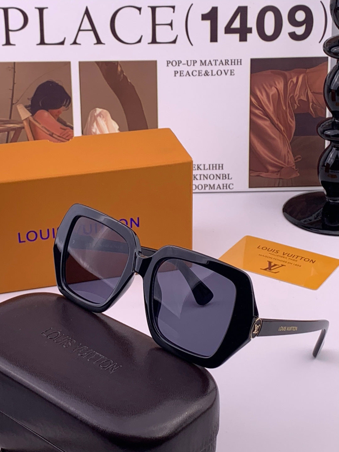 Louis Vuitton L27006 Oversized Brown Lens Sunglasses for Men & Women - detail image 2