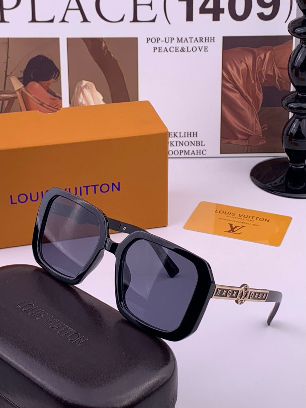 Louis Vuitton L37007 Oversized Brown Lens Sunglasses for Men & Women - detail image 2