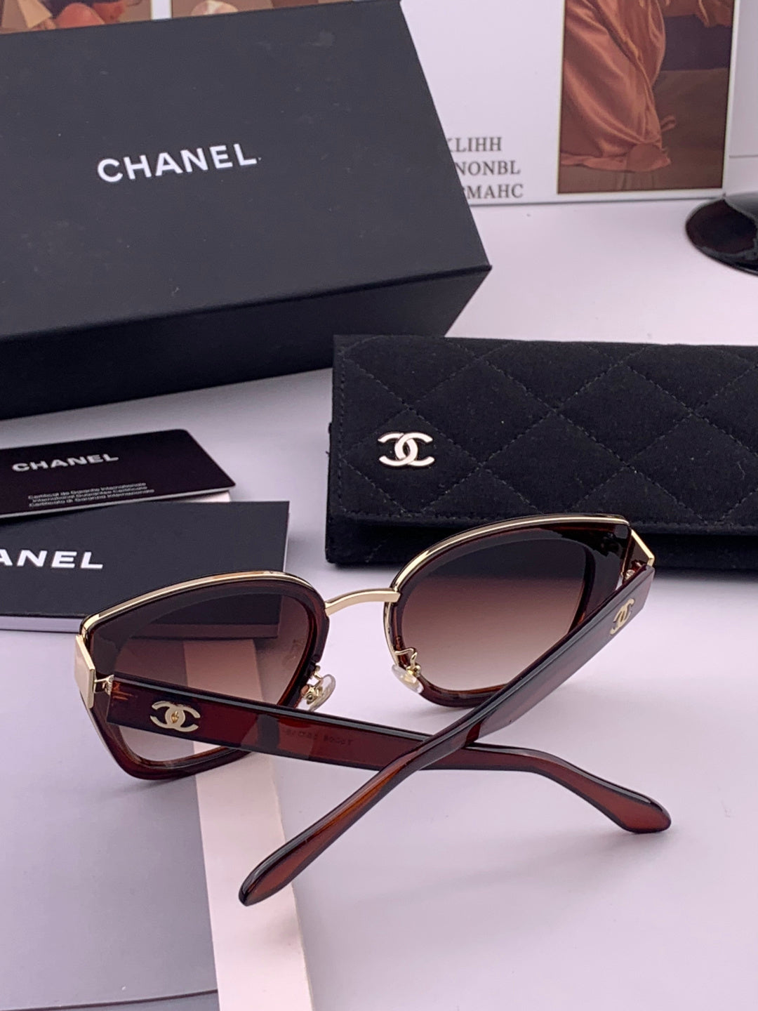 Chanel CH6991 Polarized Round Black Lens Sunglasses for Women - 493595 - detail image 5