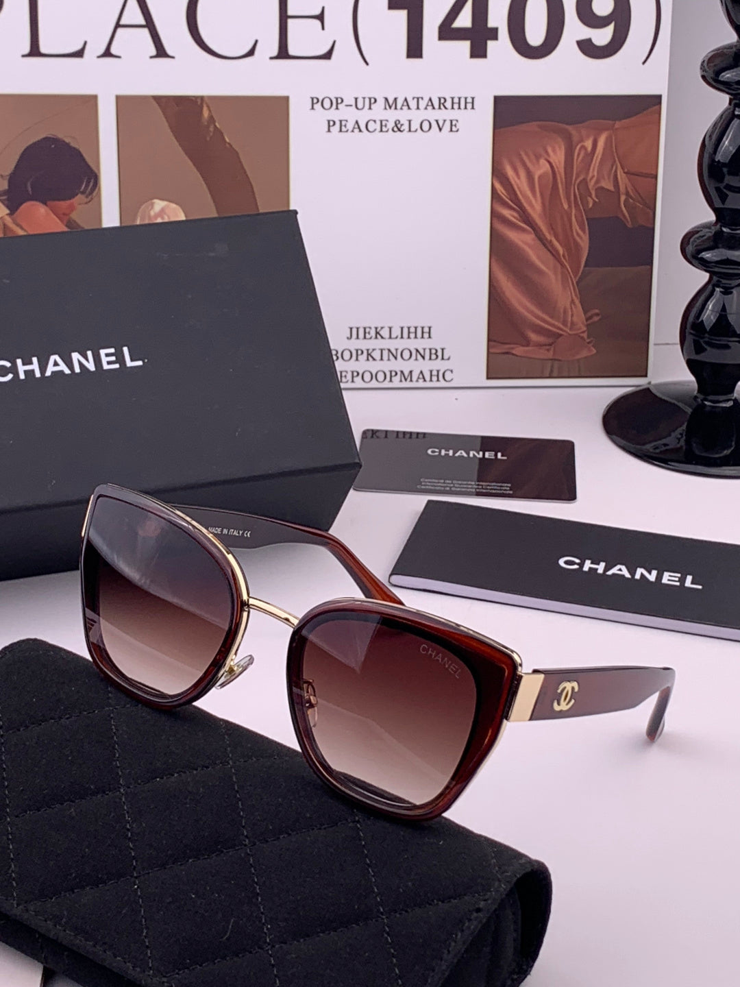 Chanel CH6991 Polarized Round Black Lens Sunglasses for Women - 493595 - detail image 2