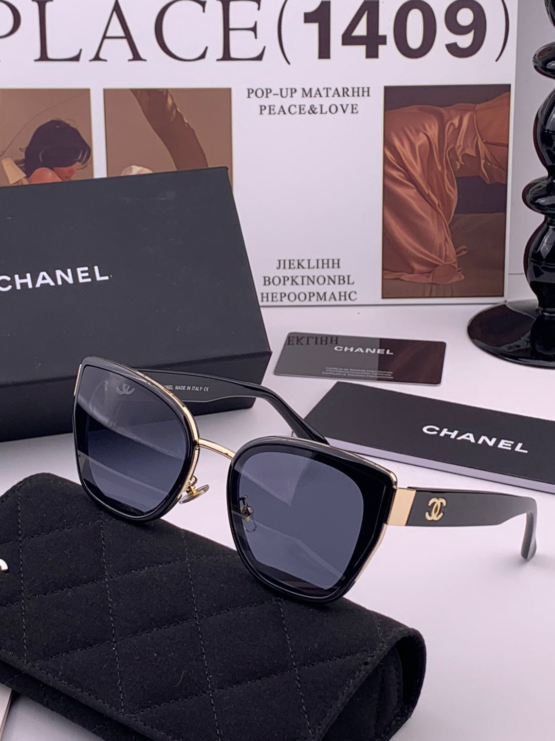 Chanel CH6991 Polarized Round Black Lens Sunglasses for Women - 493596 - detail image 2
