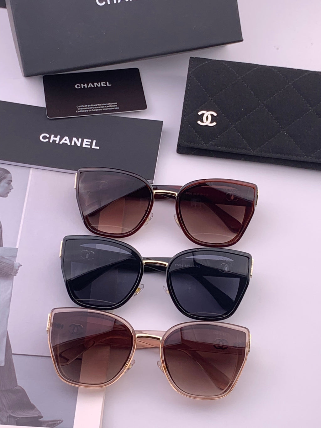 Chanel CH6991 Polarized Round Black Lens Sunglasses for Women - 493596 - detail image 7