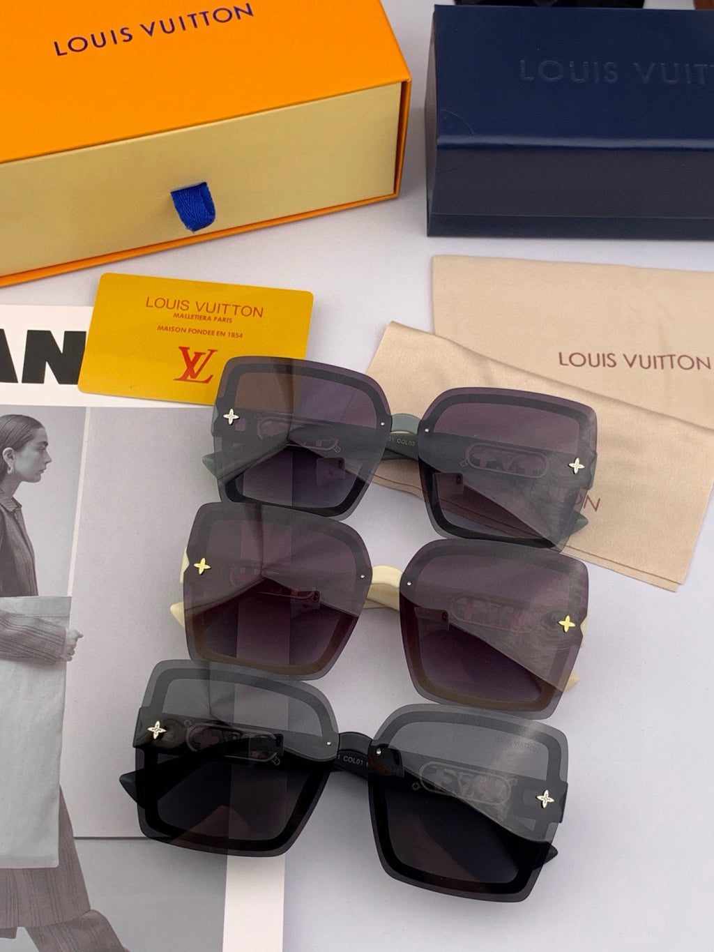 Louis Vuitton Fashion Gold Lens Sunglasses for Men & Women - 493226 - detail image 7