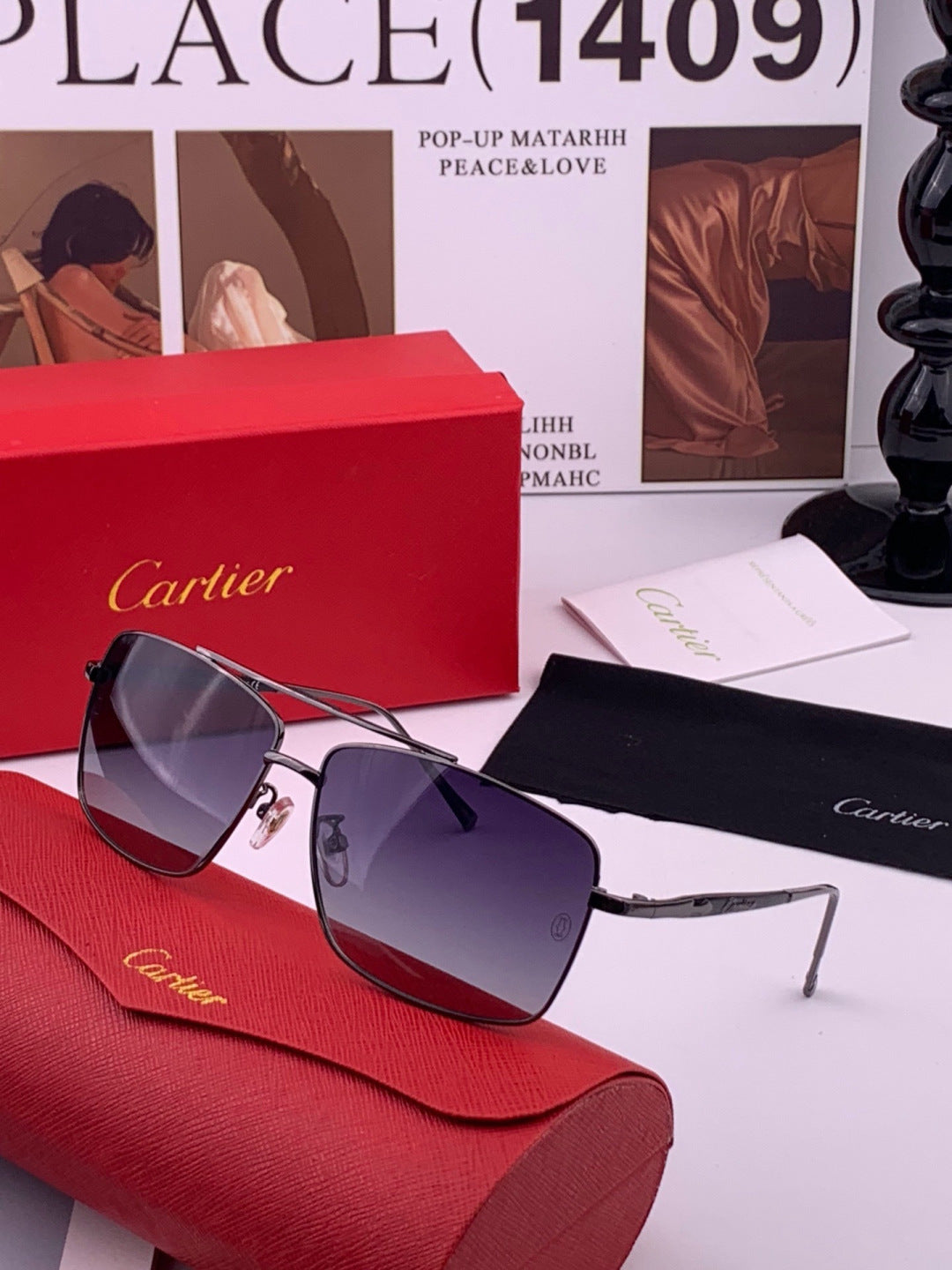 Cartier CK8100 Polarized Fashion Gold Lens Sunglasses for Men & Women - 487340 - detail image 2