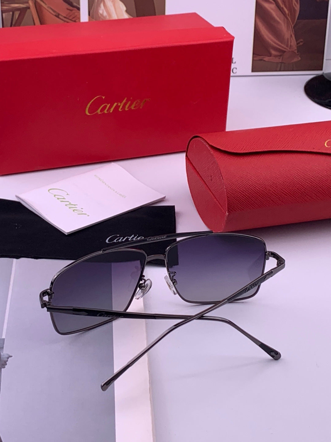 Cartier CK8100 Polarized Fashion Gold Lens Sunglasses for Men & Women - 487340 - detail image 7