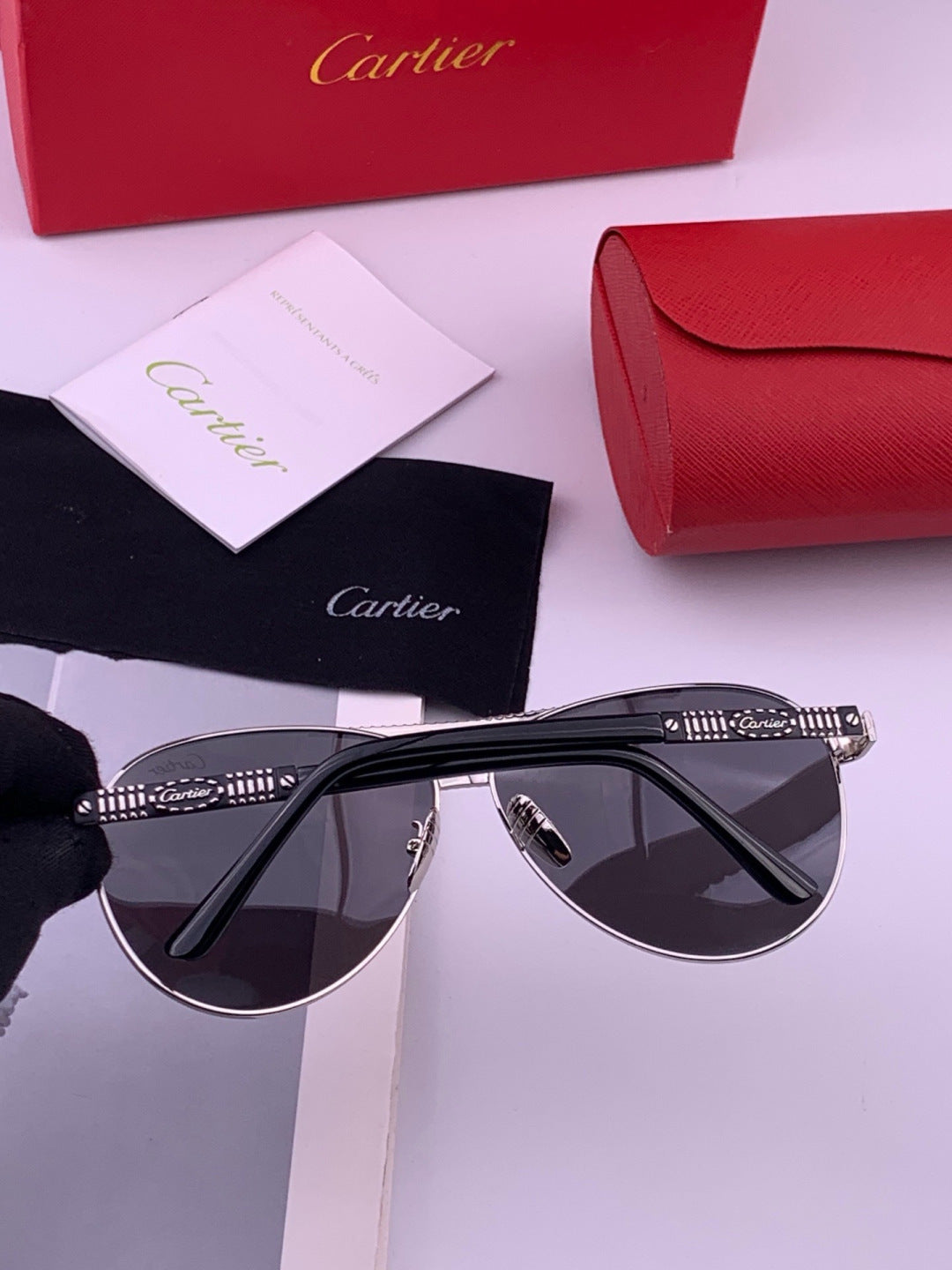 Cartier CK1080 Polarized Fashion Gold Lens Sunglasses for Men & Women - detail image 5
