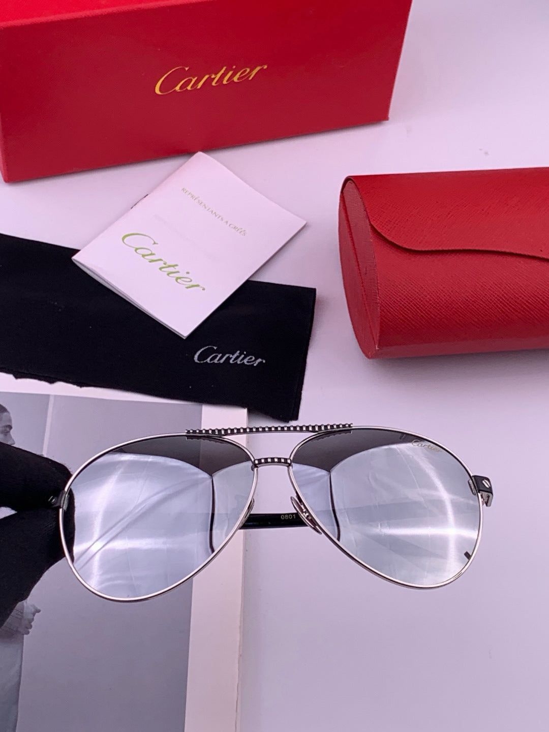 Cartier CK1080 Polarized Fashion Gold Lens Sunglasses for Men & Women