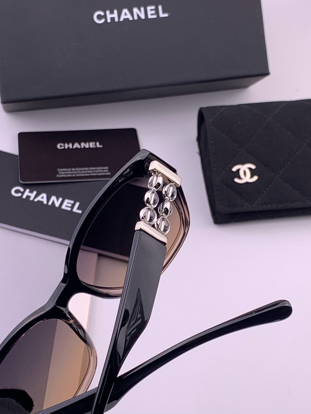 Chanel CH8754 Polarized Fashion Black Lens Sunglasses for Men & Women - 493577 - detail image 5