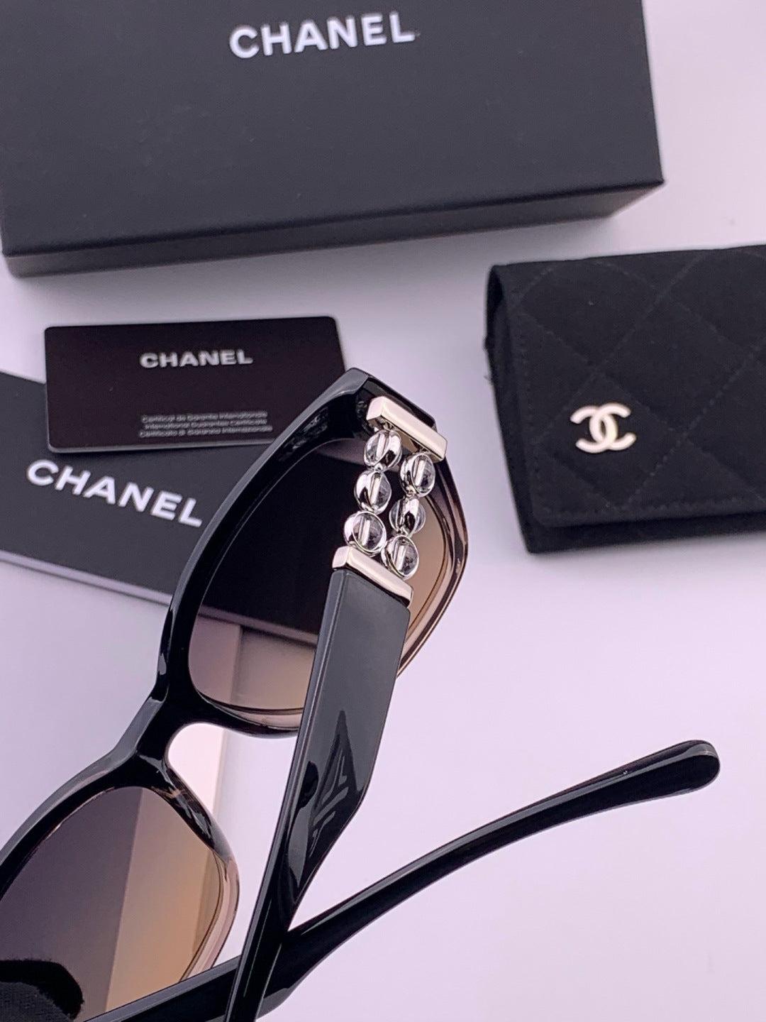 Chanel CH8754 Polarized Fashion Black Lens Sunglasses for Men & Women - 493577 - detail image 5