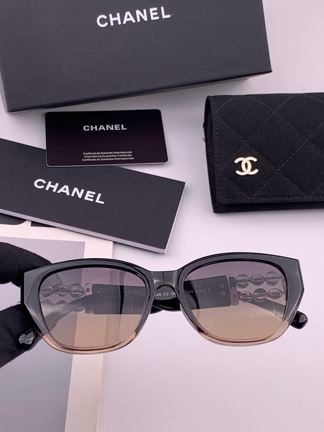 Chanel CH8754 Polarized Fashion Black Lens Sunglasses for Men & Women - 493577