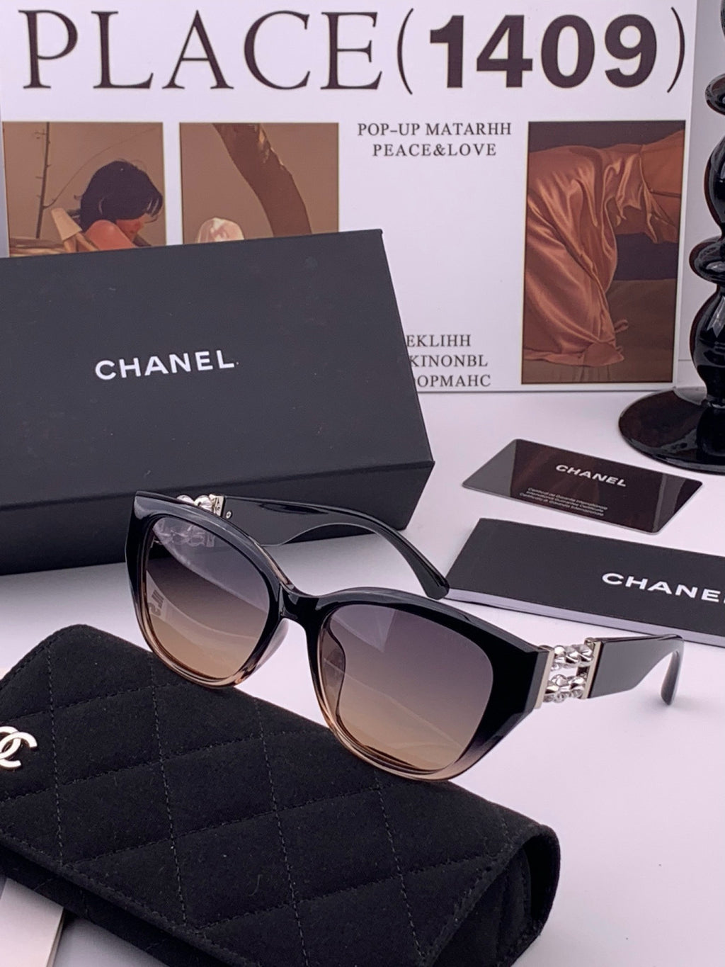 Chanel CH8754 Polarized Fashion Black Lens Sunglasses for Men & Women - 493577 - detail image 2