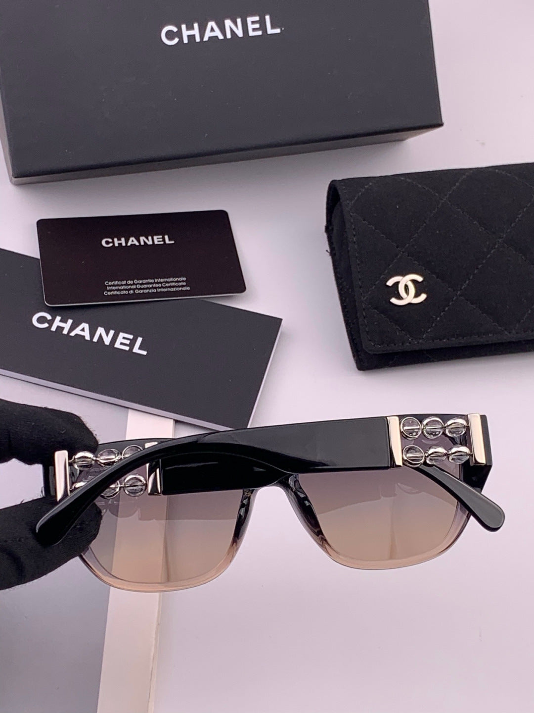 Chanel CH8754 Polarized Fashion Black Lens Sunglasses for Men & Women - 493577 - detail image 4