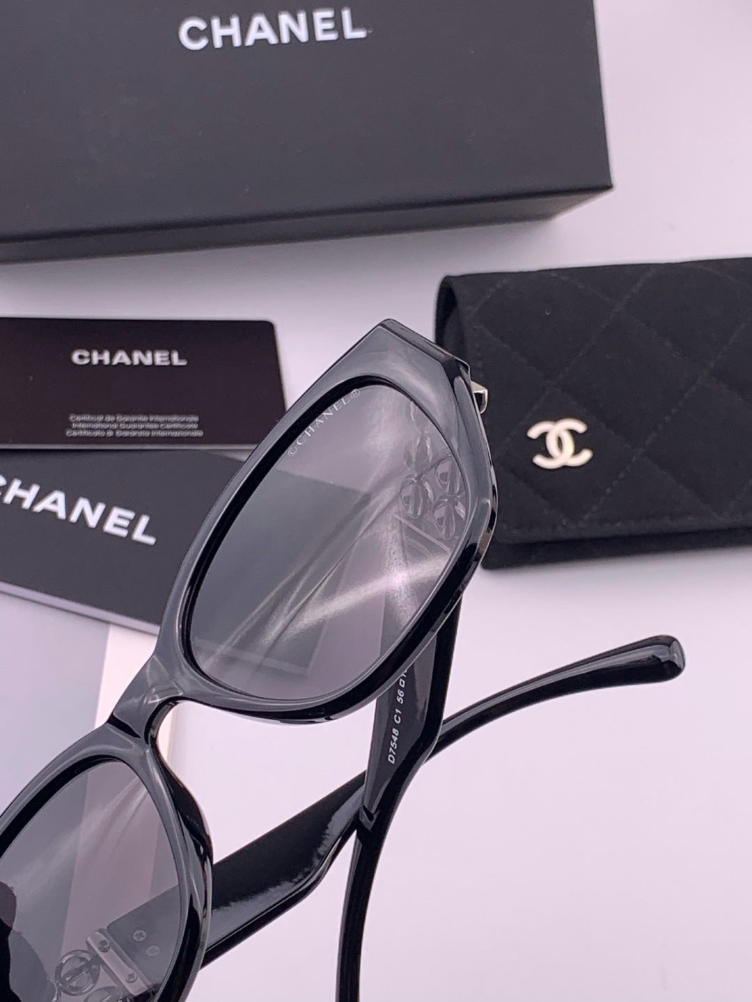 Chanel CH8754 Polarized Fashion Black Lens Sunglasses for Men & Women - detail image 6