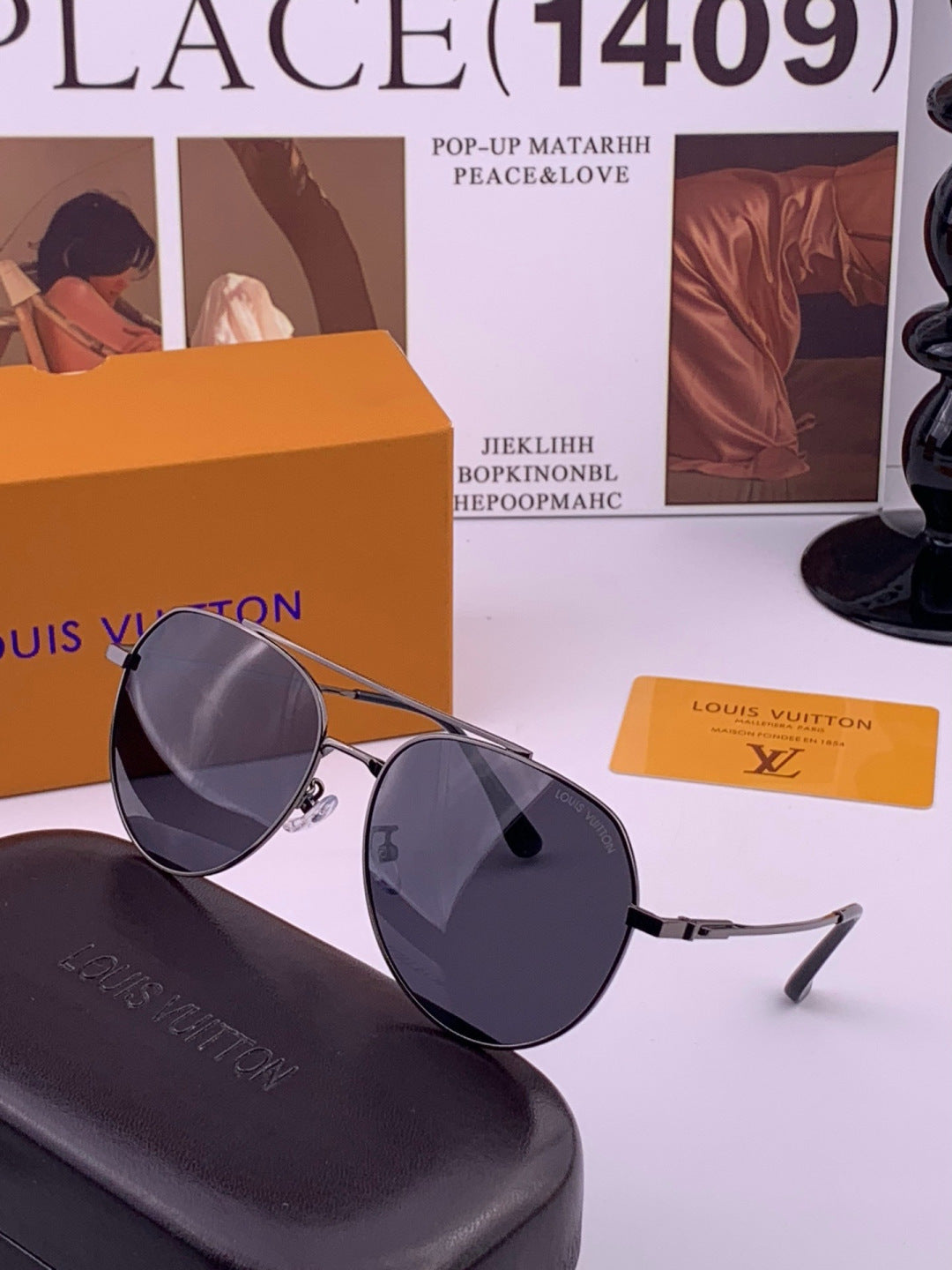 Louis Vuitton L5342 Polarized Aviator Black Lens Sunglasses for Men & - 493191 - detail image 2