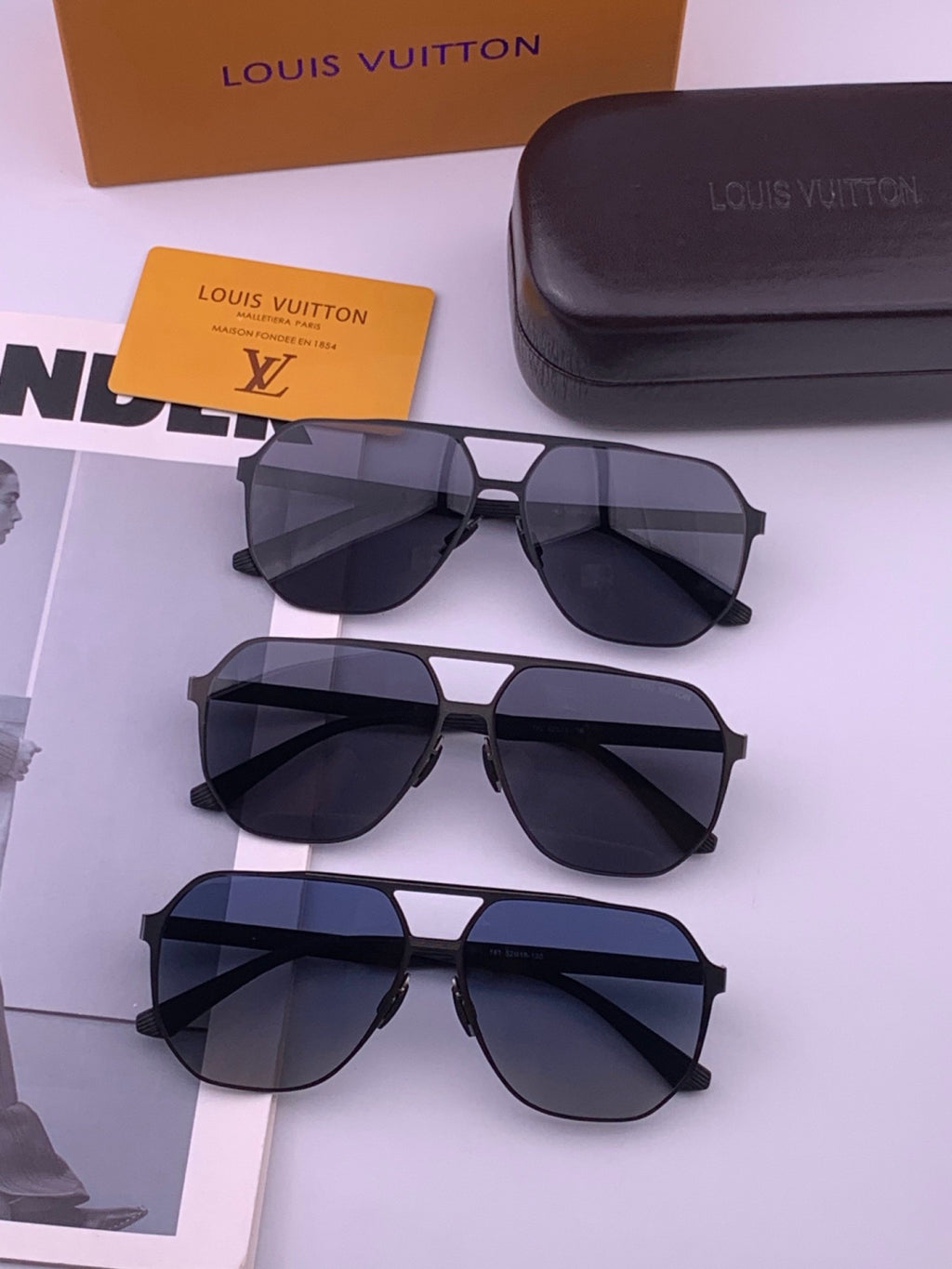 Louis Vuitton L116 Fashion Gold Lens Sunglasses for Men & Women - detail image 7