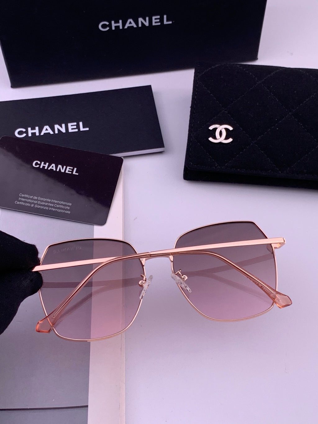 Chanel CH2029 Polarized Rimless Brown Lens Sunglasses for Men & Women - detail image 3