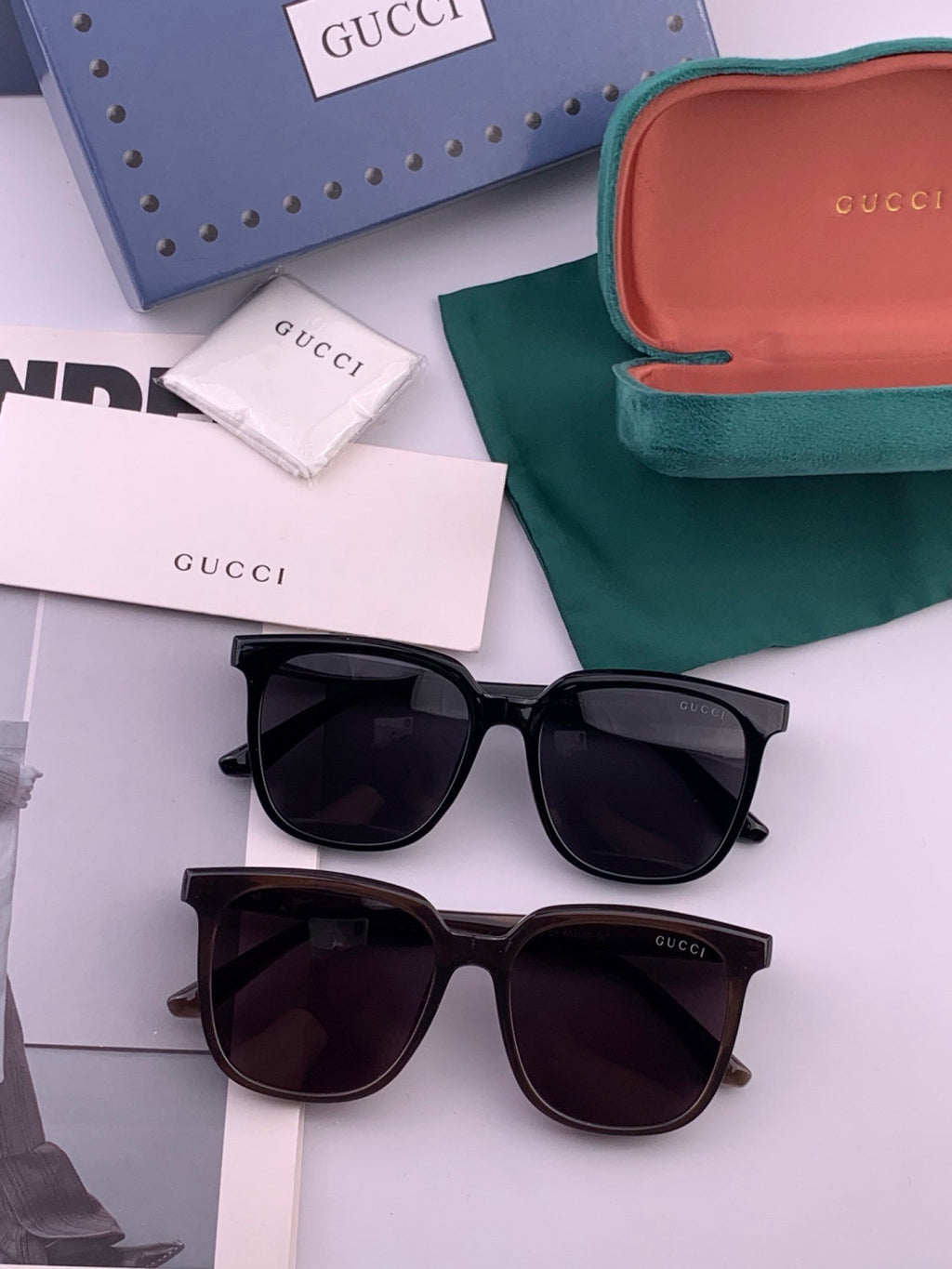 Gucci G2816 Polarized Square Orange Lens Sunglasses for Women - detail image 5