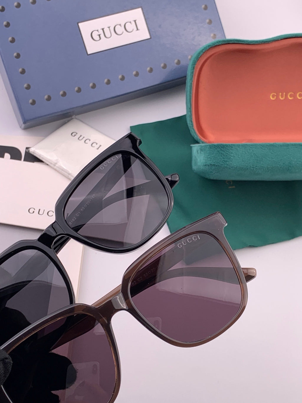 Gucci G2816 Polarized Square Orange Lens Sunglasses for Women - detail image 3