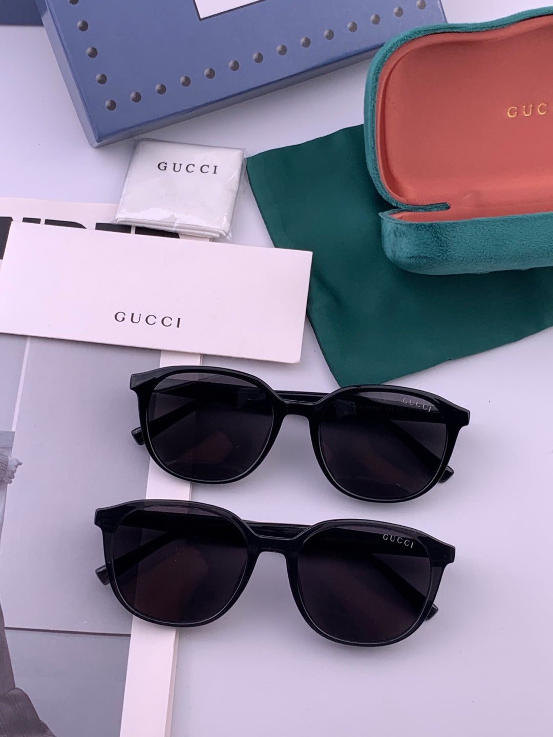 Gucci G4990 Polarized Square Orange Lens Sunglasses for Women - detail image 6