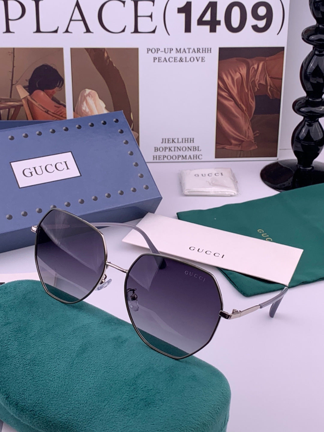 Gucci G1251 Polarized Round Brown Lens Sunglasses for Women - detail image 2