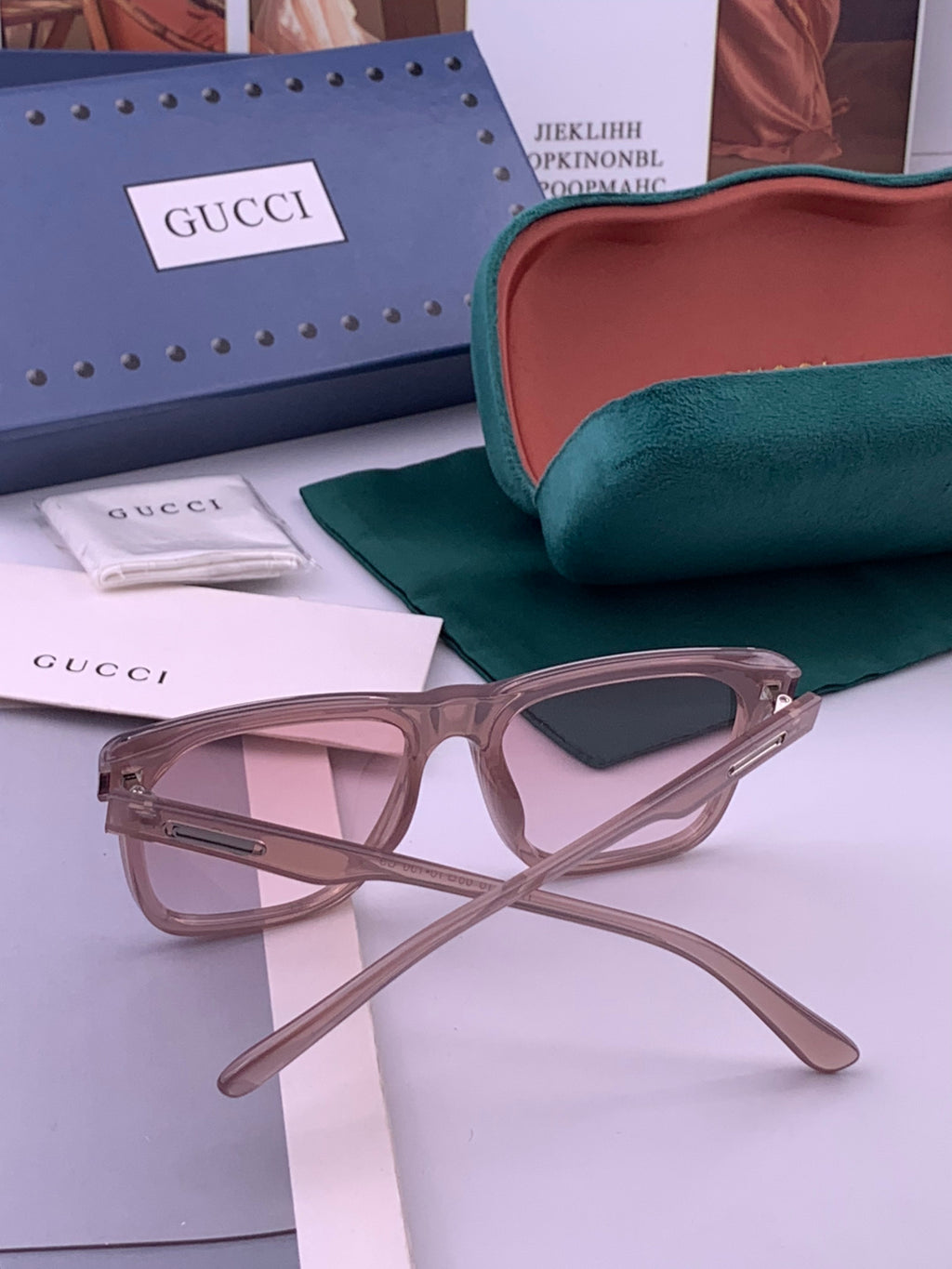 Gucci G65501 Polarized Square Brown Lens Sunglasses for Women - detail image 5