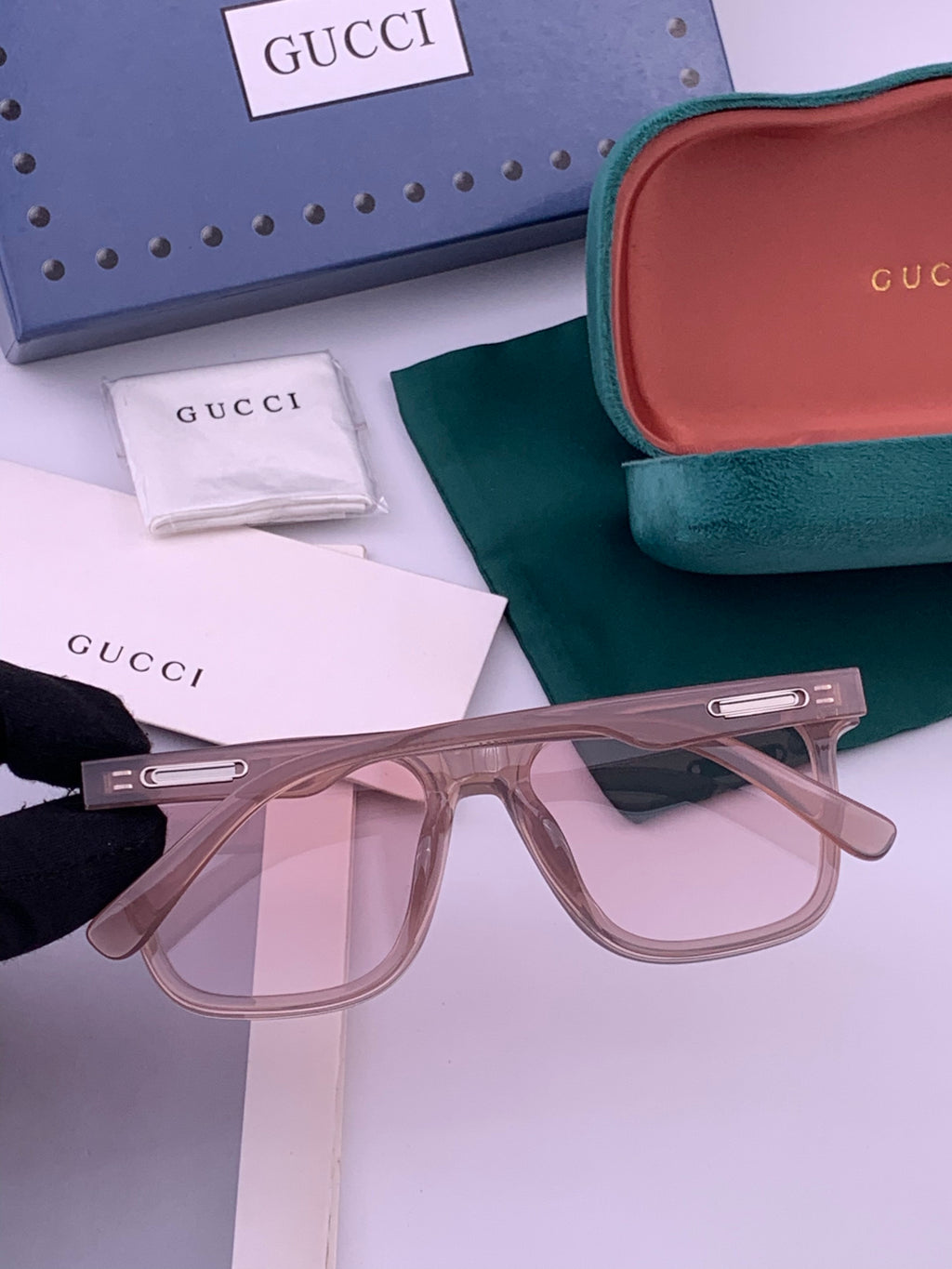 Gucci G65501 Polarized Square Brown Lens Sunglasses for Women - detail image 6