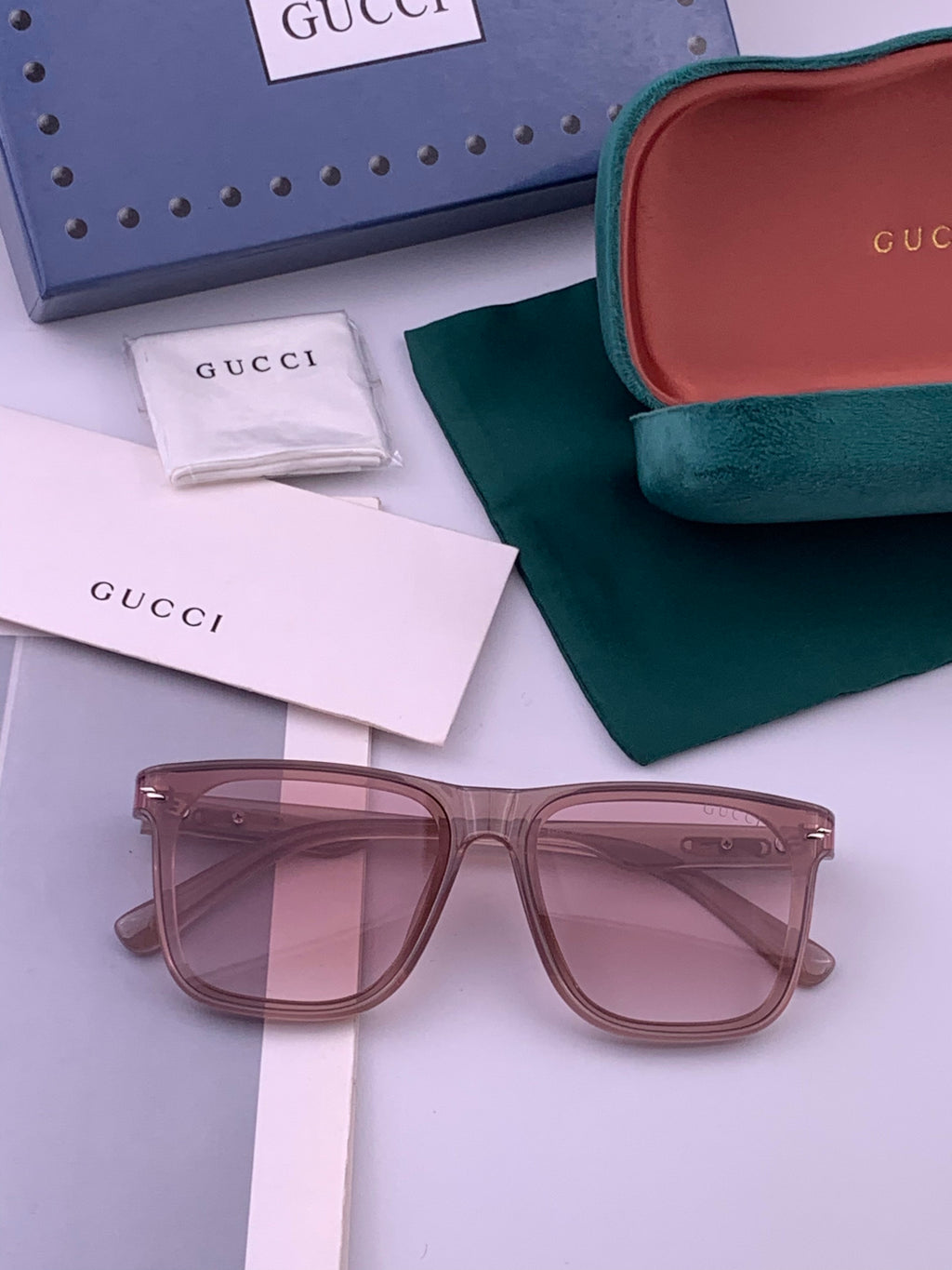 Gucci G65501 Polarized Square Brown Lens Sunglasses for Women - detail image 7