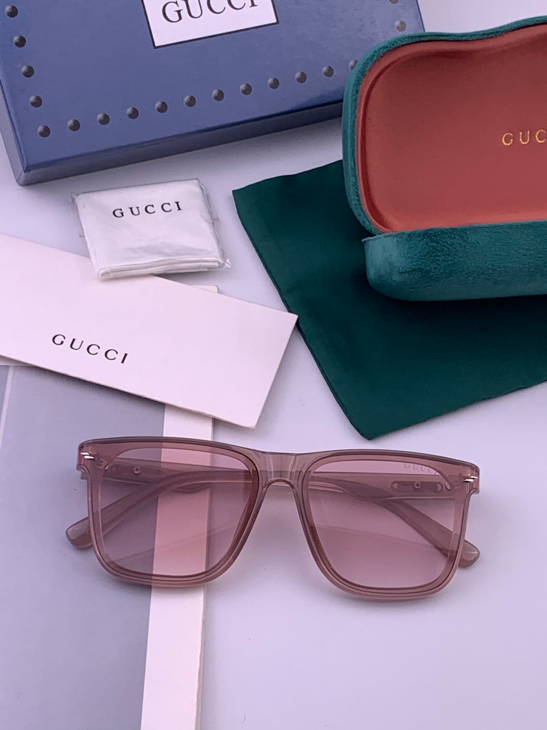 Gucci G65501 Polarized Square Brown Lens Sunglasses for Women - detail image 7