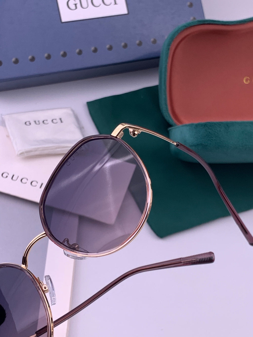 Gucci G2235 Polarized Round Brown Lens Sunglasses for Women - 493432 - detail image 3