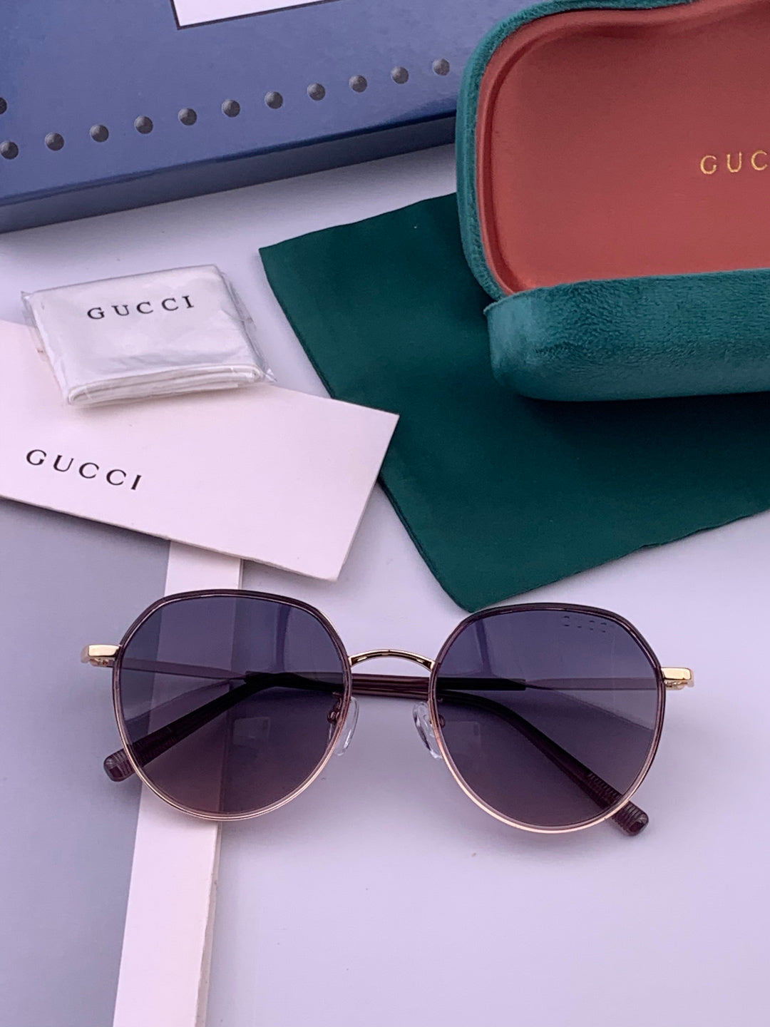 Gucci G2235 Polarized Round Brown Lens Sunglasses for Women - 493432 - detail image 7