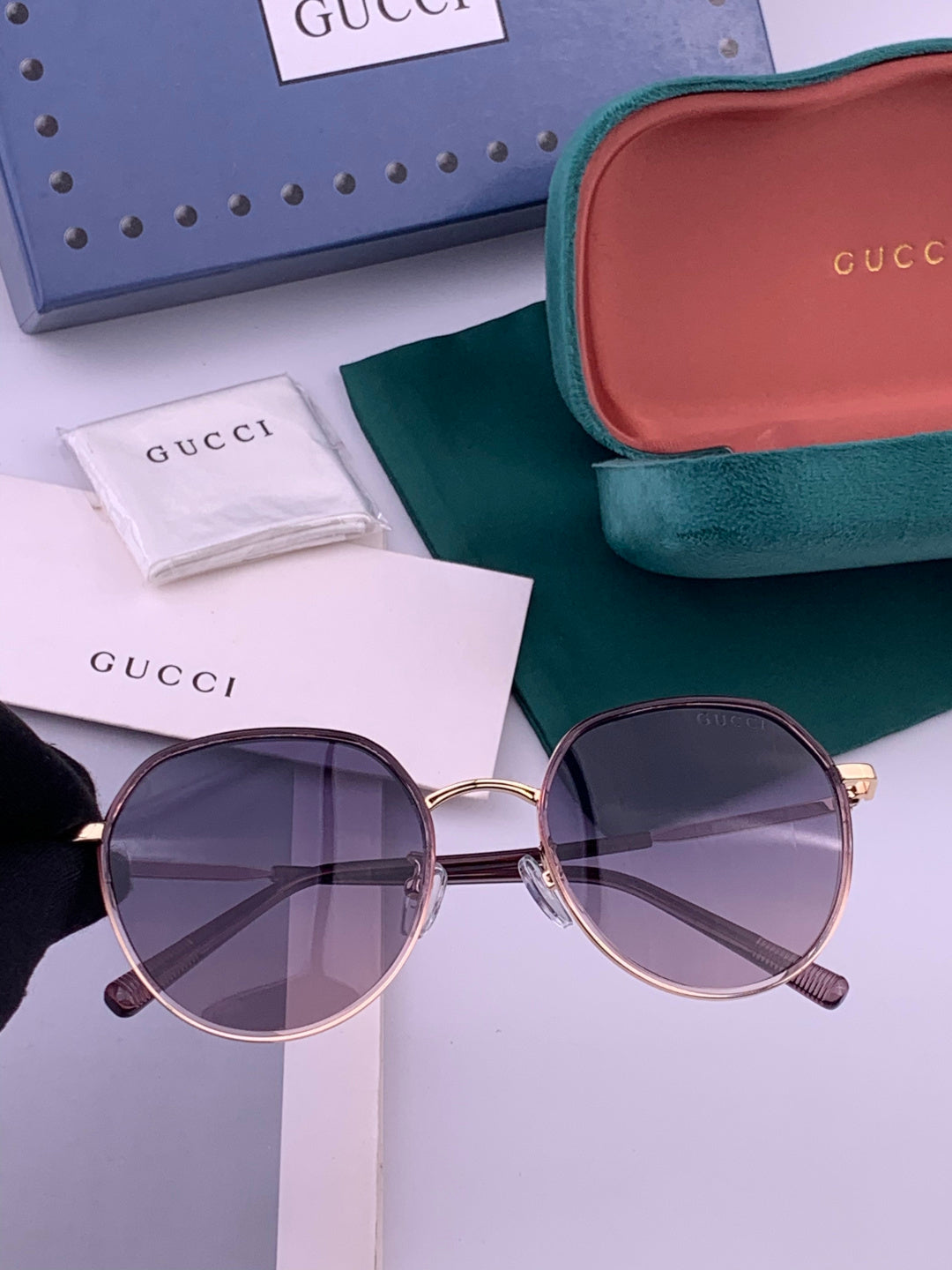 Gucci G2235 Polarized Round Brown Lens Sunglasses for Women - 493432