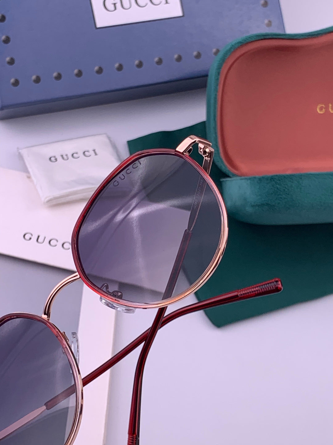 Gucci G2235 Polarized Round Brown Lens Sunglasses for Women - detail image 4