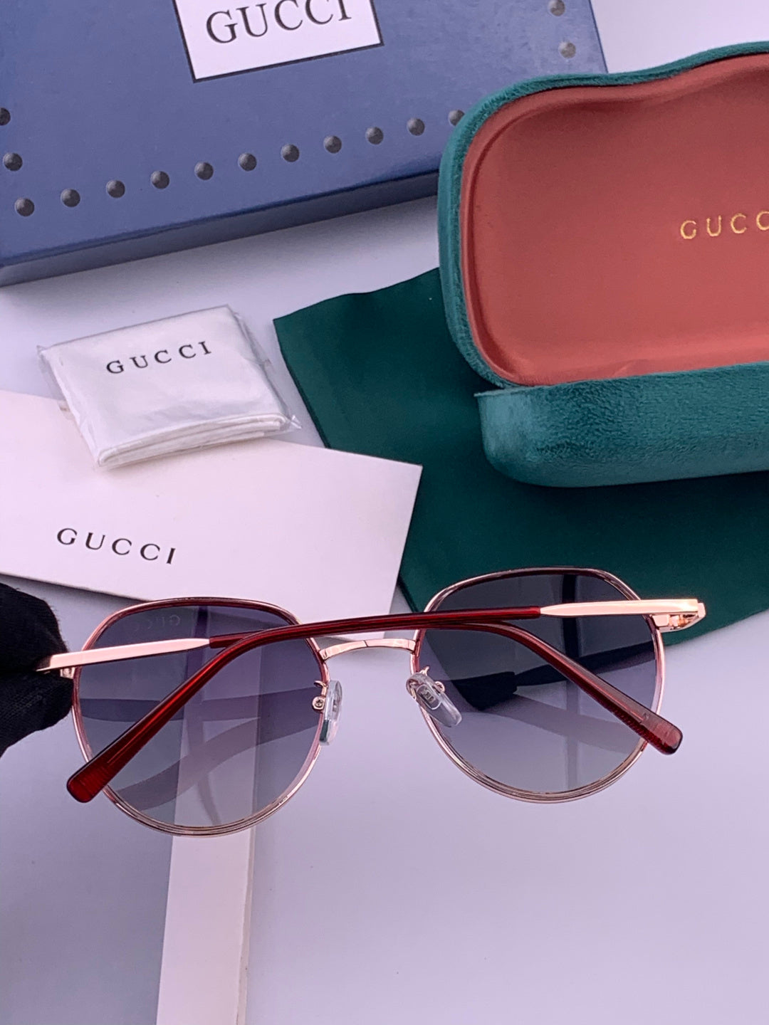 Gucci G2235 Polarized Round Brown Lens Sunglasses for Women - detail image 6