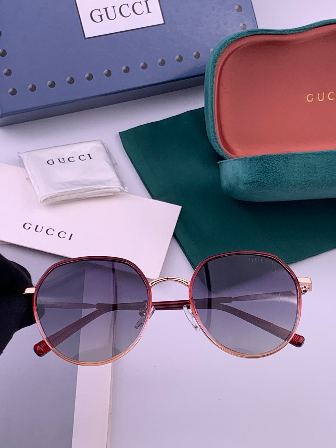 Gucci G2235 Polarized Round Brown Lens Sunglasses for Women