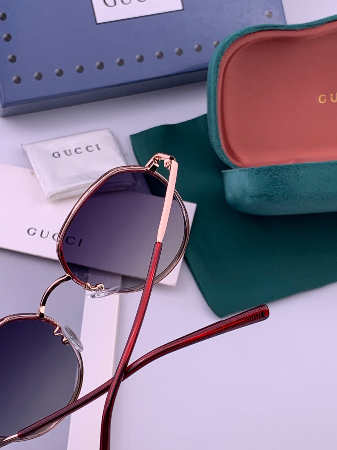 Gucci G2235 Polarized Round Brown Lens Sunglasses for Women - detail image 5