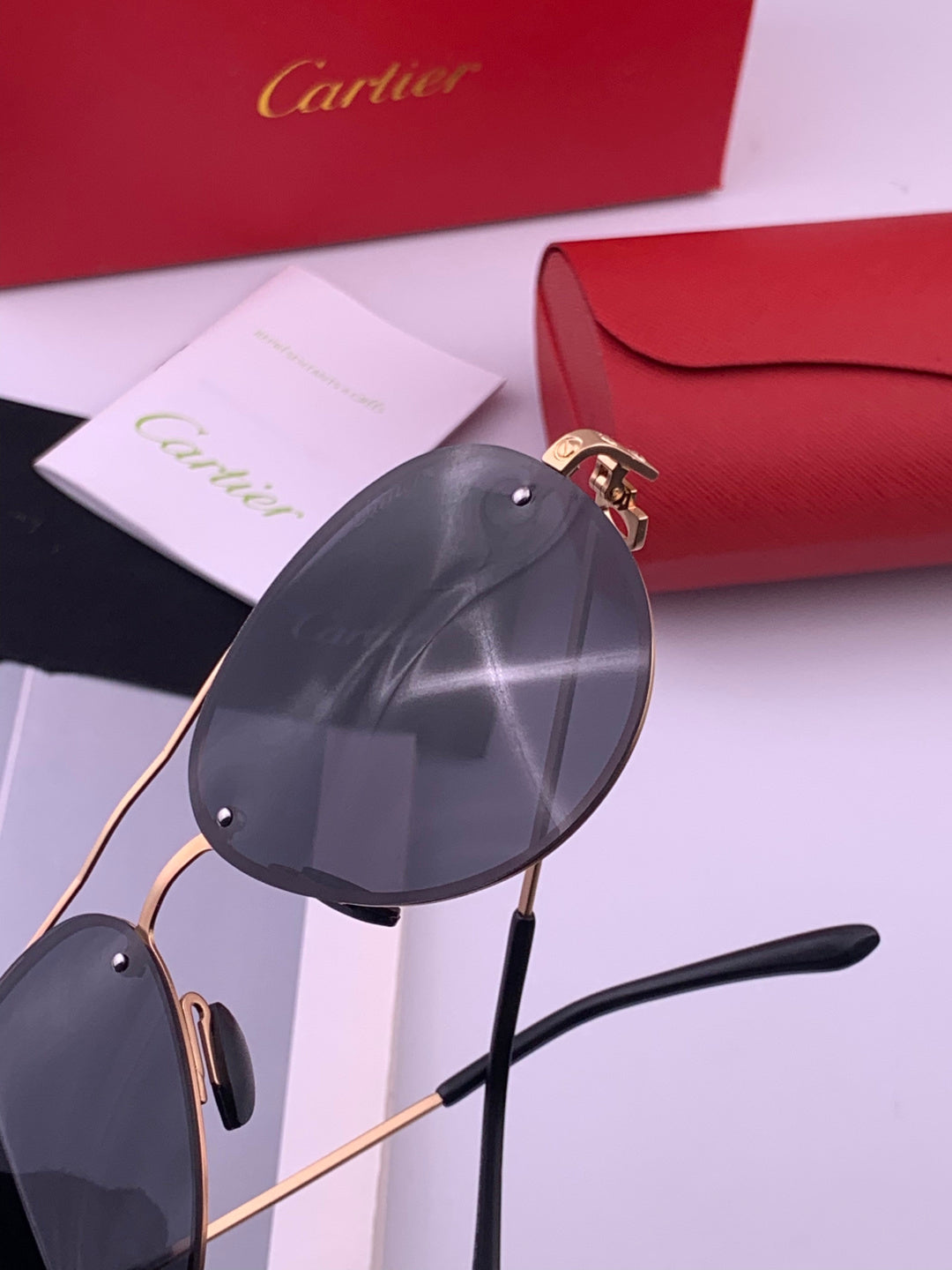 Cartier CK880663 Polarized Fashion Brown Lens Sunglasses for Men & Women - detail image 4